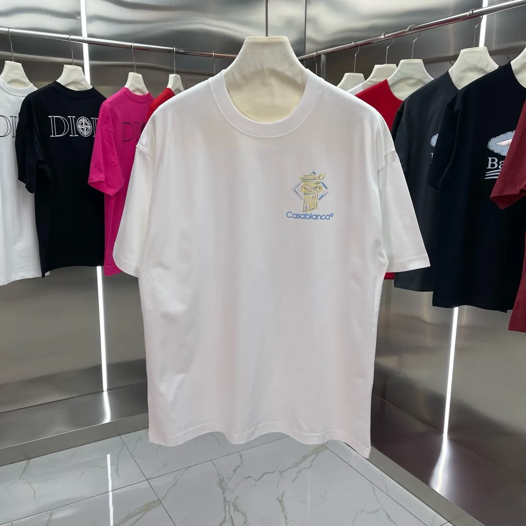 25ss New Arrival Casablanca Classic Series T ～ ， ， 。 ， Classic ， In Stock ！ ：White Black Red Size：S M L XL XXL